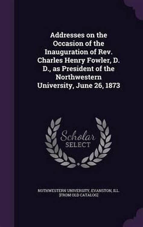 inauguration rev charles henry fowler PDF