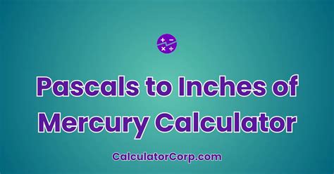 inches of mercury to pascals