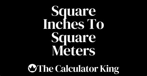 inches to square meters calculator