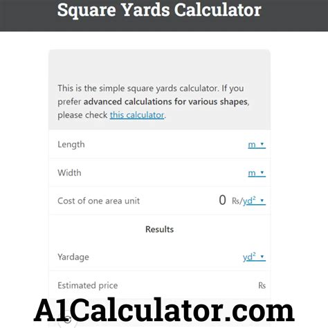 inches to square yards calculator