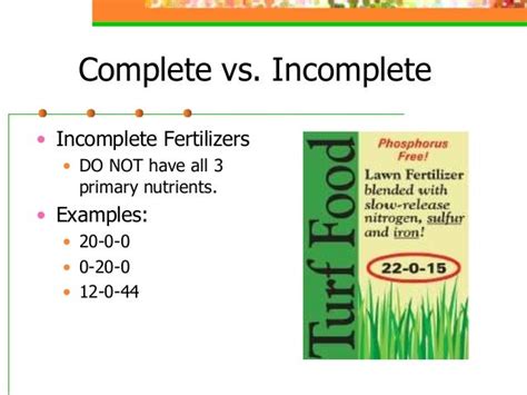 incomplete fertilizer