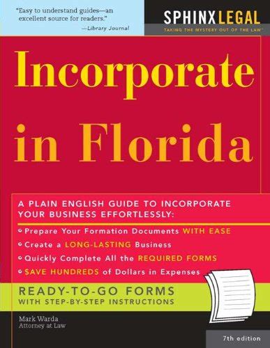 incorporate in florida legal survival guides Kindle Editon