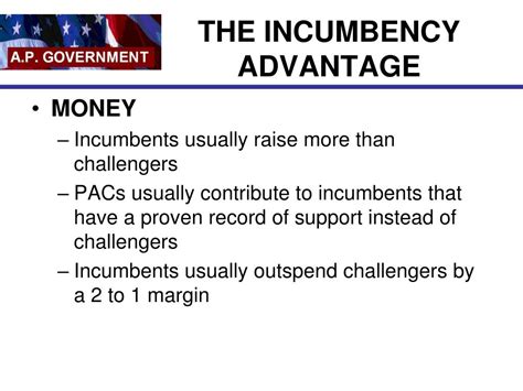 incumbency advantage ap gov definition