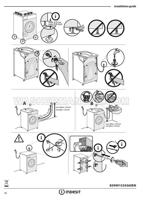 indesit washer user manual Kindle Editon