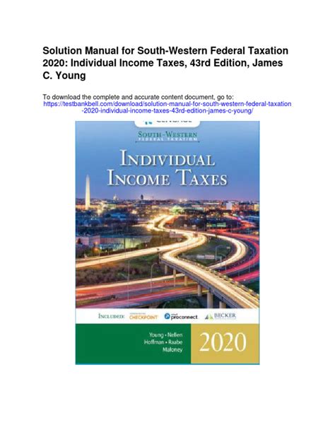 individual income tax 2013 solution manual Reader