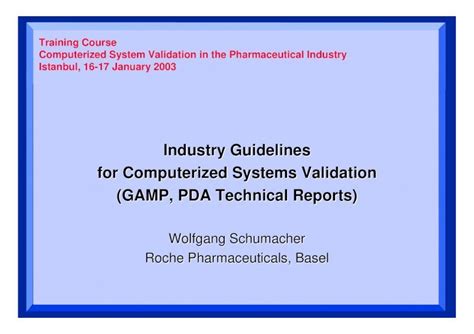 industry guidelines for computerized systems validation gamp Doc