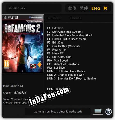 infamous 2 [trainer v1.0] 10: Unleash Your Inner Conduit