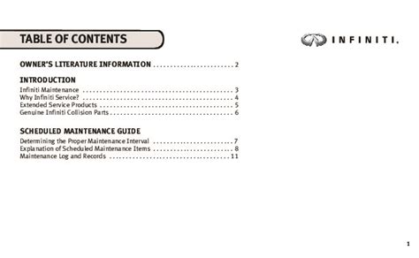 infiniti maintenance schedule g35 Doc