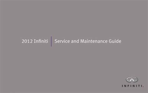 infiniti service and maintenance guide 2012 Doc