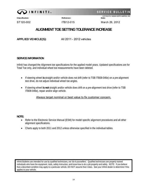 infiniti technical service bulletin Doc