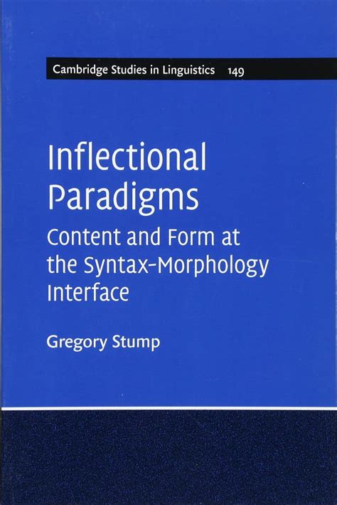 inflectional paradigms syntax morphology interface linguistics Reader
