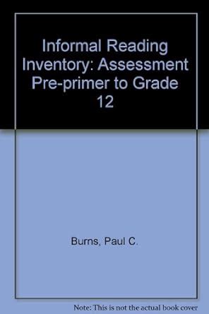 informal reading inventory assessment pre primer to grade 12 Doc