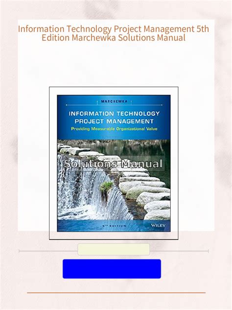 information technology project management 5th edition PDF