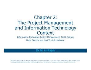 information technology project management chapter 2 Doc
