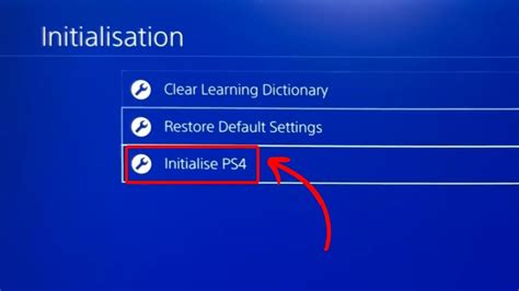 initialise ps4