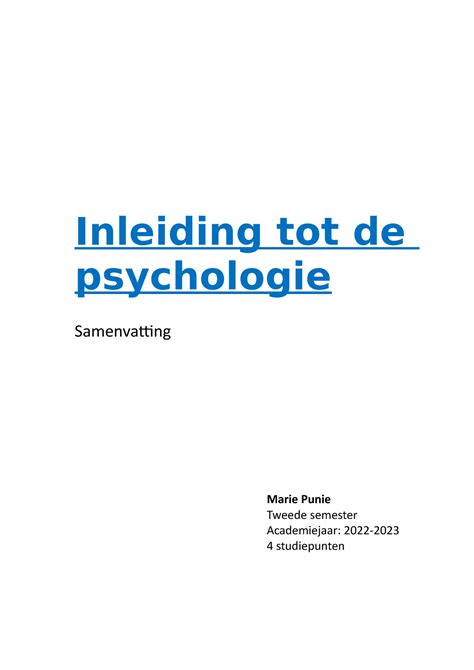 inleiding tot de psychologie voor de tweede leerkring vierde deel a Kindle Editon