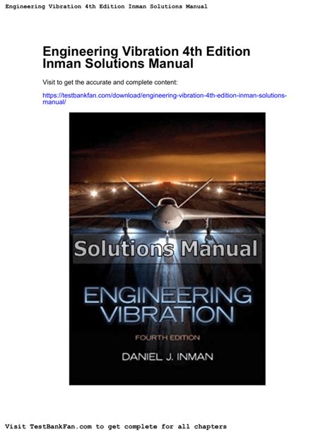 inman engineering vibration 4th solution manual PDF