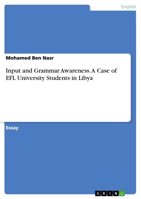 input grammar awareness university students Epub