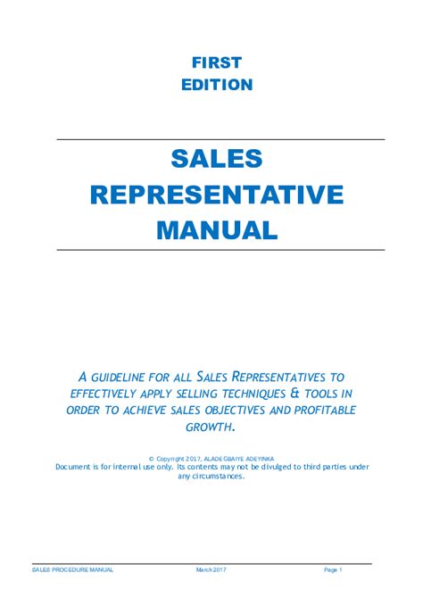 inside sales representative training manual Doc