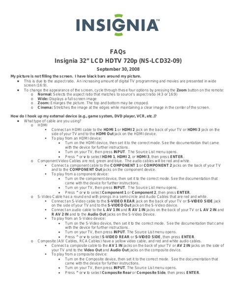 insignia ns lcd32 09 user guide Kindle Editon