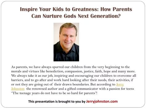 inspire your kids to greatness how parents can nurture gods next generation Kindle Editon