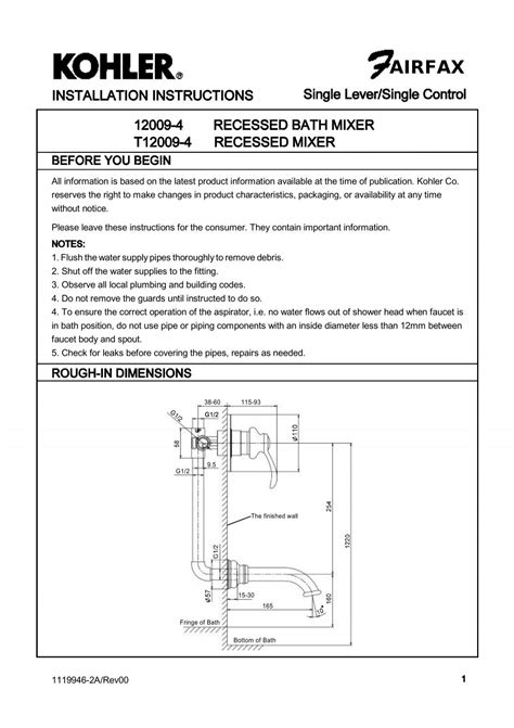 installation guide kohler Ebook Doc