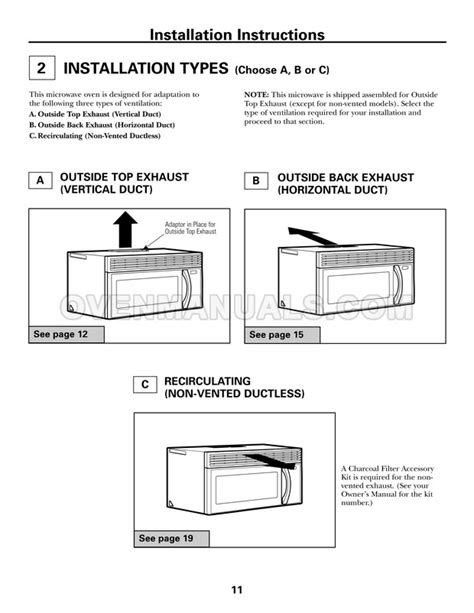 installation instructions for ge spacemaker microwave Doc