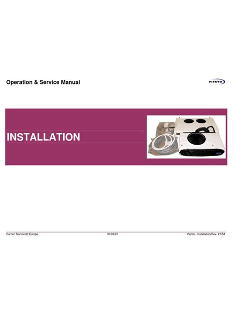 installation operation service manual pdf PDF