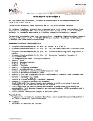 installation rules paper 1 and 2 Doc