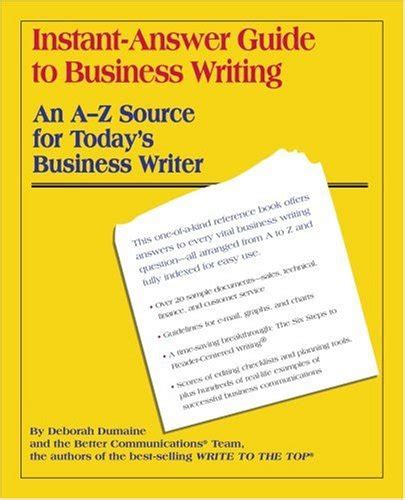 instant answer guide to business writing PDF