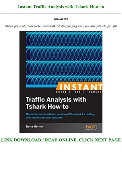 instant traffic analysis with tshark how to Kindle Editon