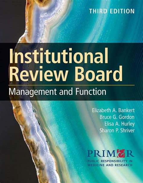 institutional review board management and function Epub