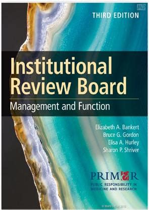 institutional review board management and function Epub