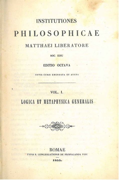 institutiones philosophicae classic reprint latin PDF