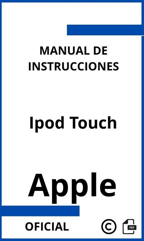 instruction manual for ipod touch pdf PDF