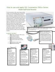 instruction manuals for corometrics fetal monitors Kindle Editon