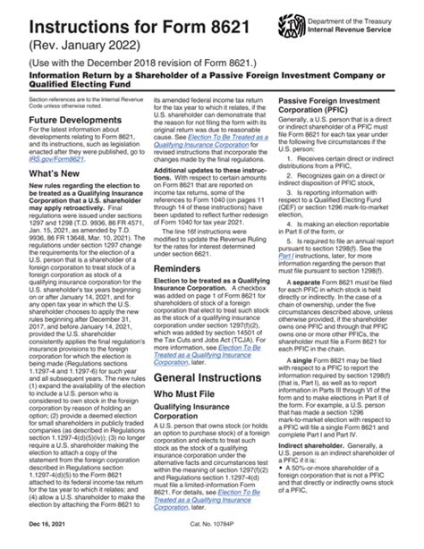 instructions for form 8621