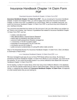insurance handbook chapter 4 PDF