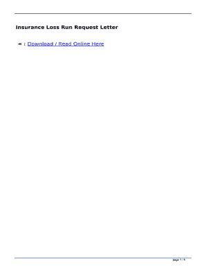 insurance loss run request letter Ebook Epub