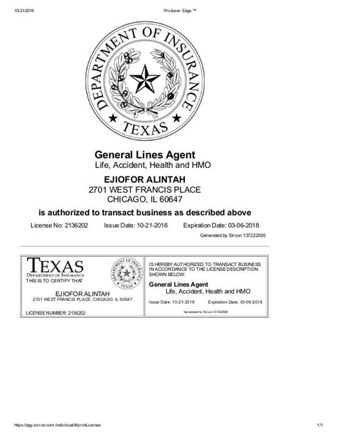 insurance producer license