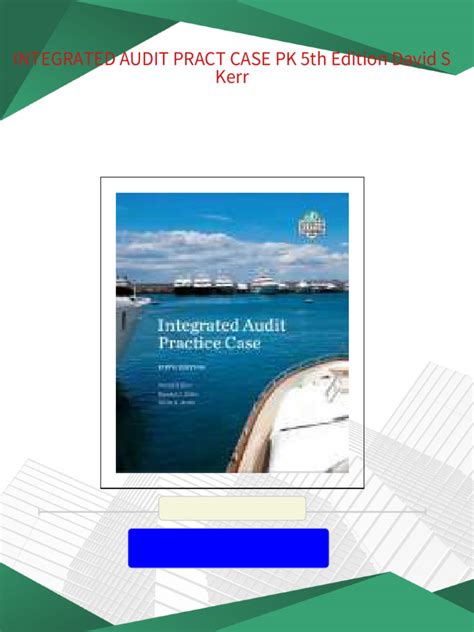 integrated audit practice case 5th edition solution pdf Ebook PDF