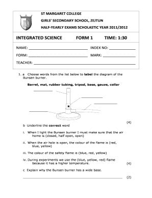 integrated science form 1 test paper Epub