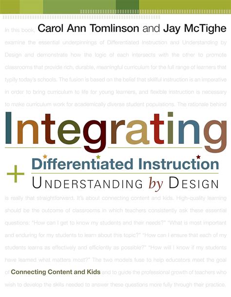 integrating differentiated instruction and understanding by design connecting content and kids Reader