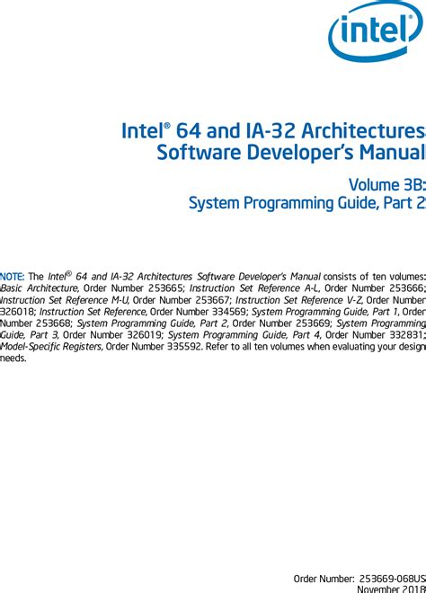 intel 64 and ia 32 architectures software developer39s manual volume 3b Kindle Editon