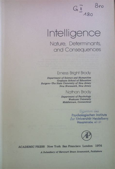 intelligence nature determinants and consequences Kindle Editon