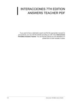 interacciones-7th-edition-answer-key Ebook PDF