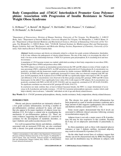 interleukin6 174 gc polymorphism and Reader