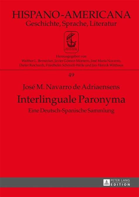 interlinguale paronyma deutsch spanische sammlung hispano americana Reader