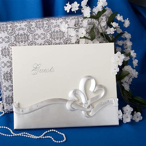 interlocking hearts design wedding guest book 1 piece Doc