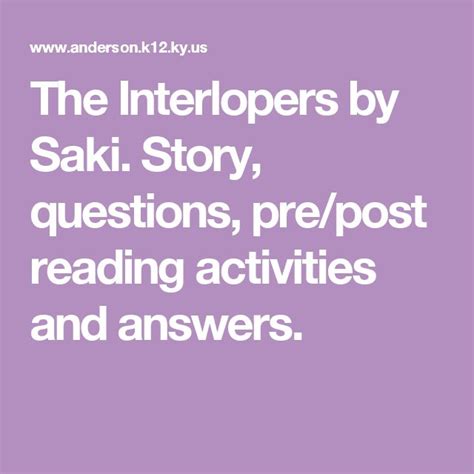 interlopers saki questions and answers Ebook Doc